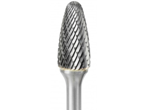 Борфреза твердосплавная тип F102006 (сфероконическая), 10.0 мм, хвостовик 6 мм, одинарная насечка TORNERI